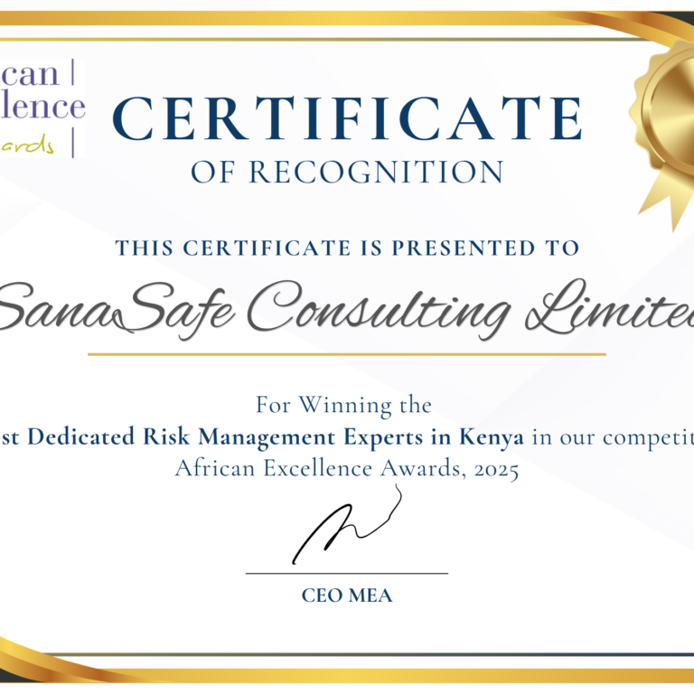 Sanasafe MEA Awards Certificate 2025